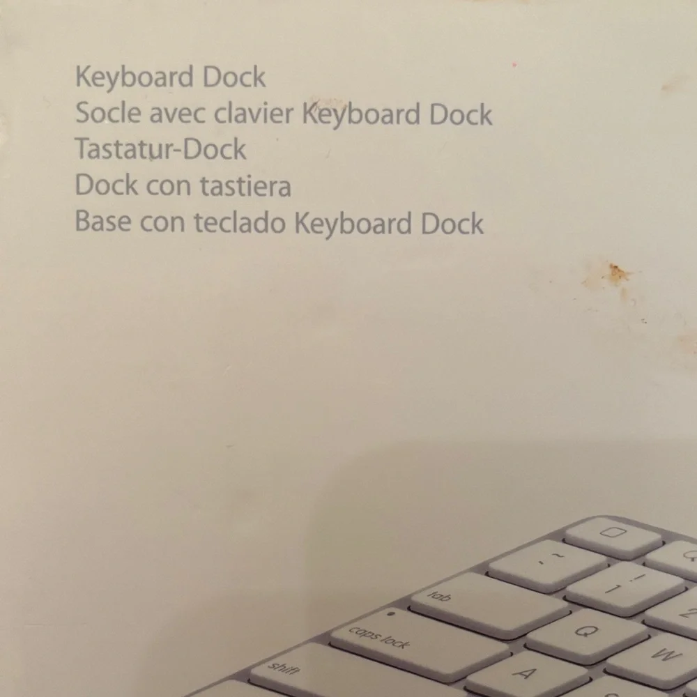 Apple iPad Keyboard Dock - Silver and White
